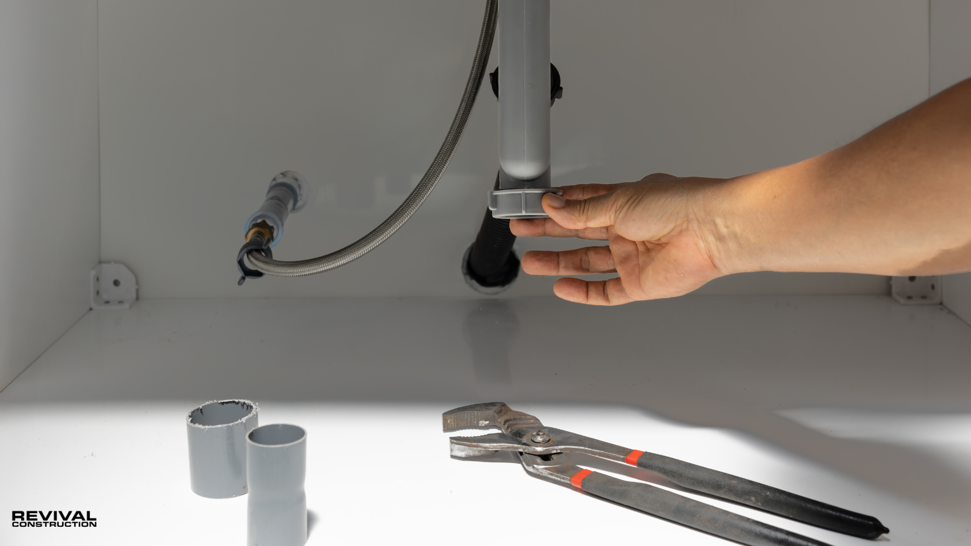 Basement leak repair with exposed foundation